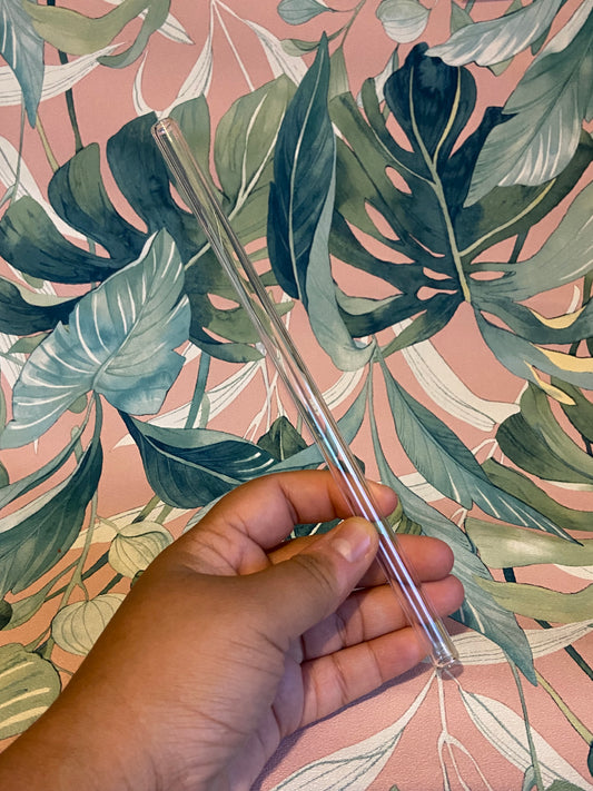 Clear Straight Glass Reusable Straw