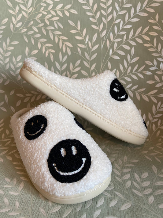 Smiley Monochrome Slippers