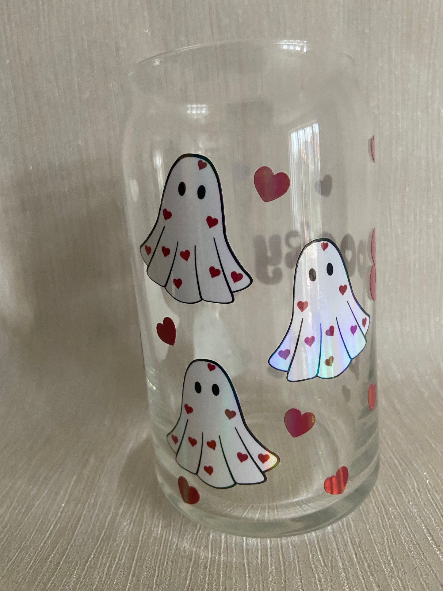 Spooky Boo Glass Cup