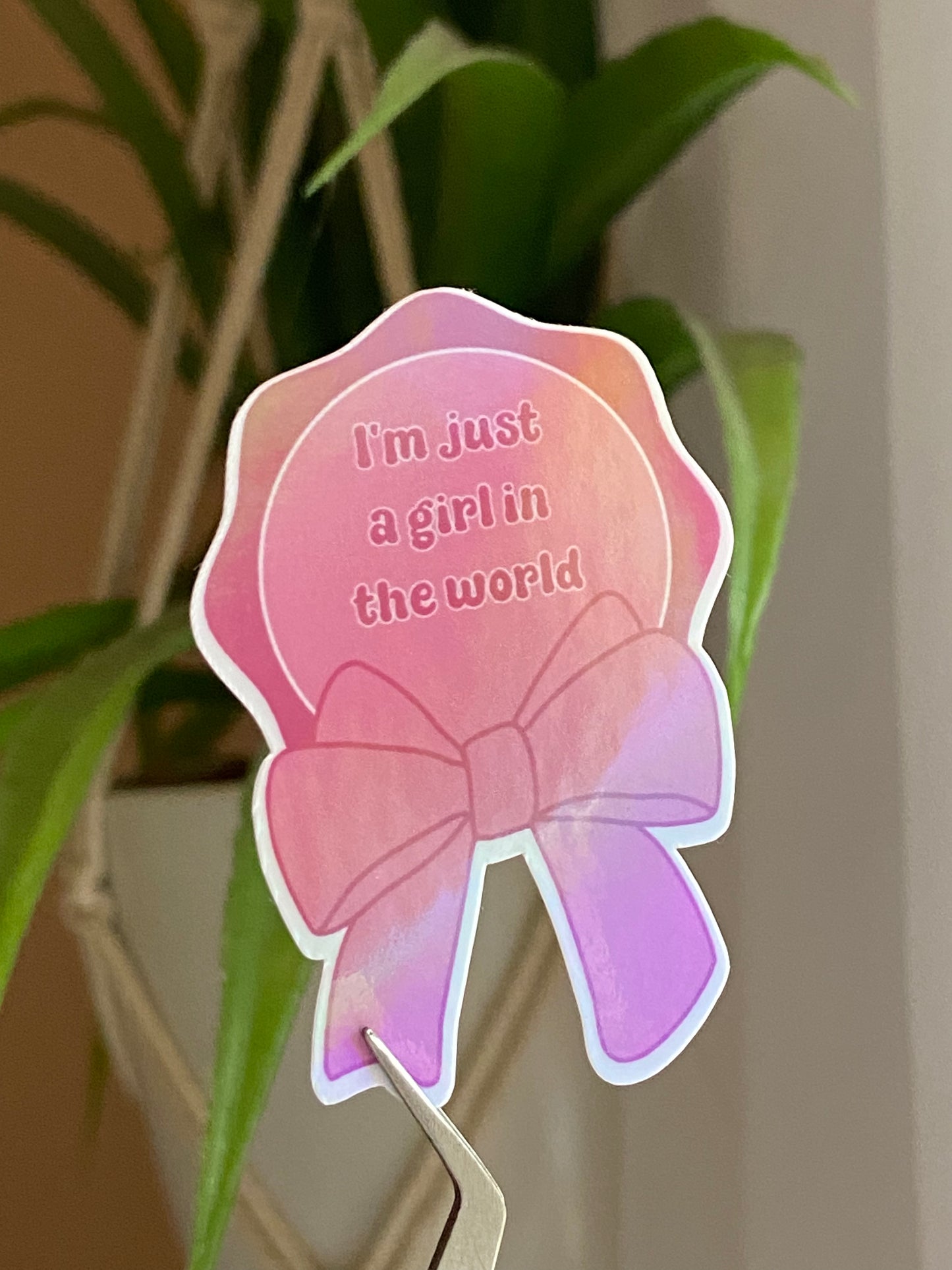 I’m just a girl in the world badge Vinyl Sticker